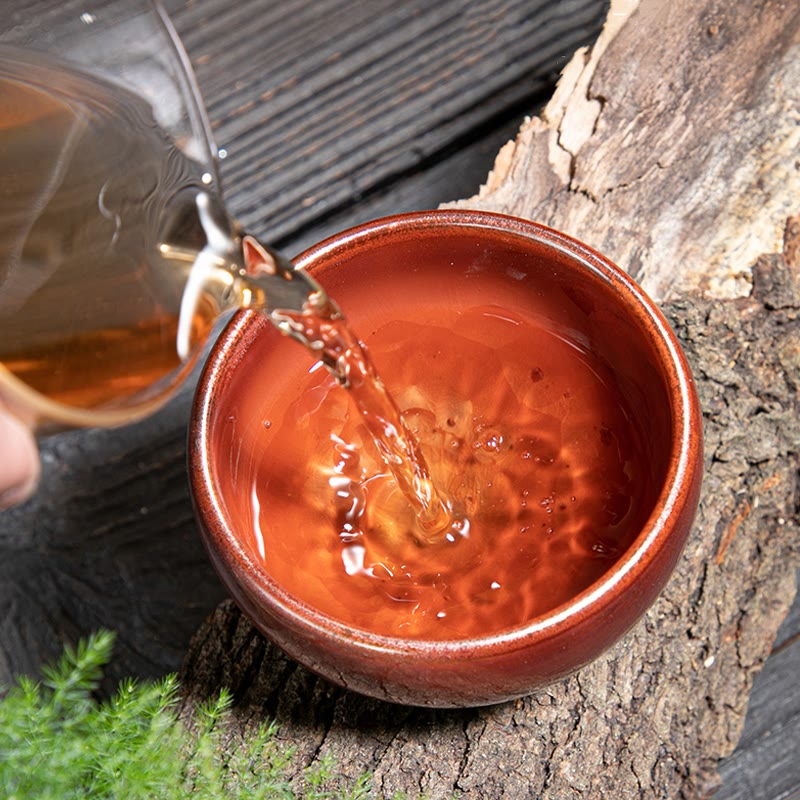 Handmade Lotus Design Ceramic Tea Cup for Kung Fu Tea Ceremony