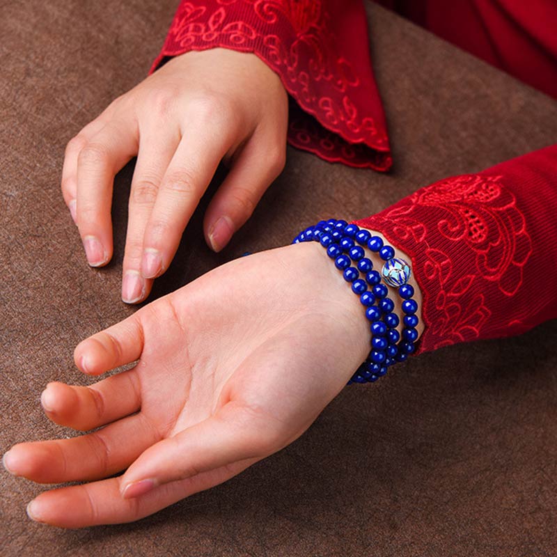 Lazurite Yellow Agate Positive Bracelet for Inner Peace