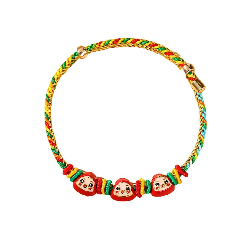 Colorful Rope Zongzi Pattern Luck Bracelet for Adults & Children
