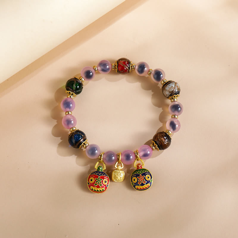 8mm Colorful Candy Agate Strength Bracelet