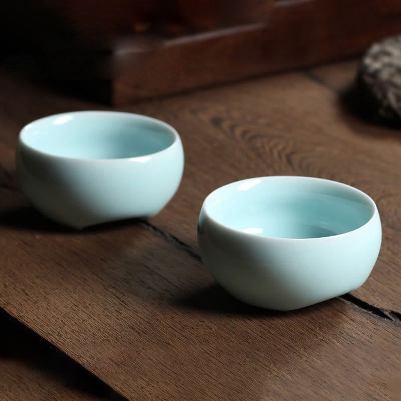 Colorful Koi Fish Ceramic Teacup 60ml | Zen Decor