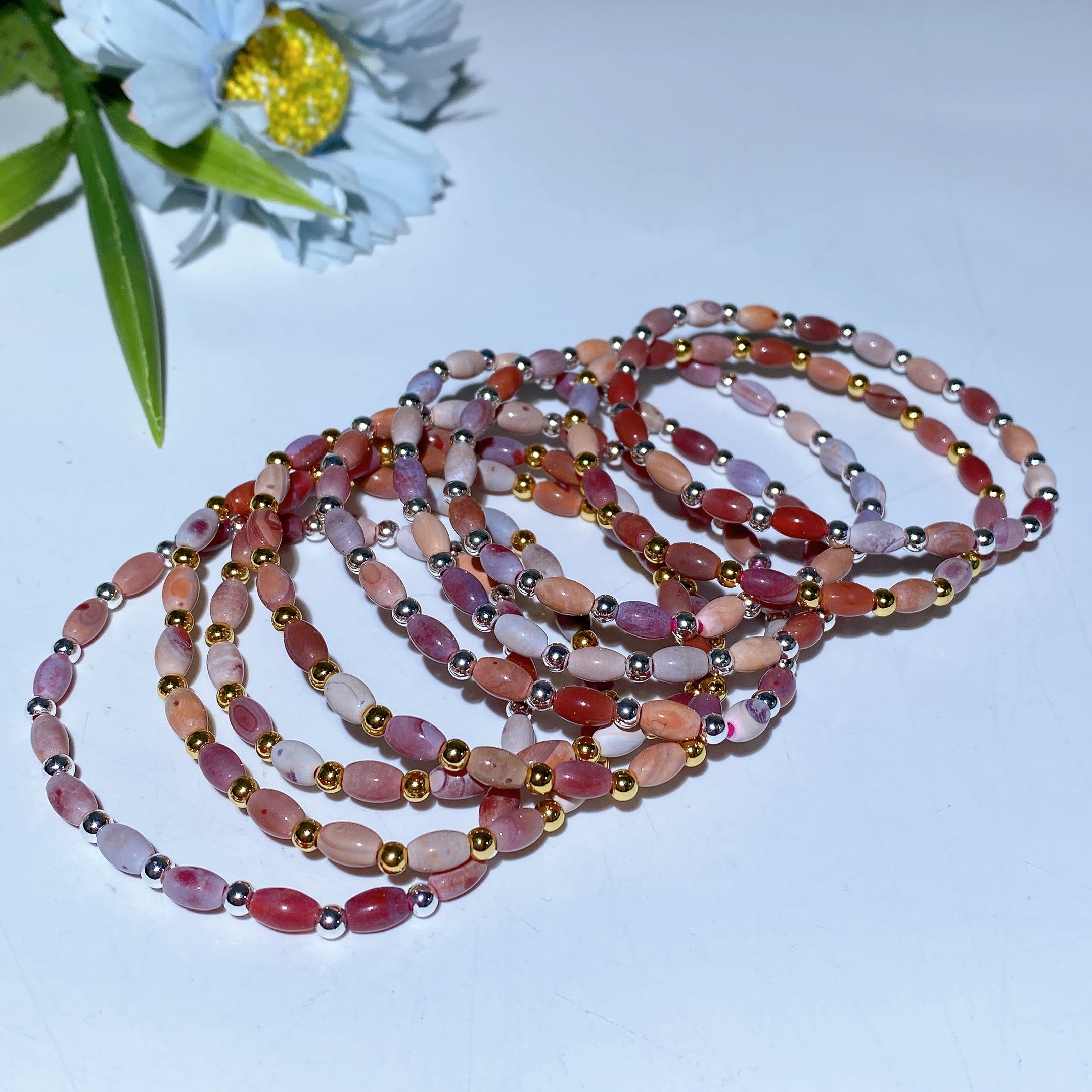 6mm Agate Crystal Healing Bracelet for Emotional Balance