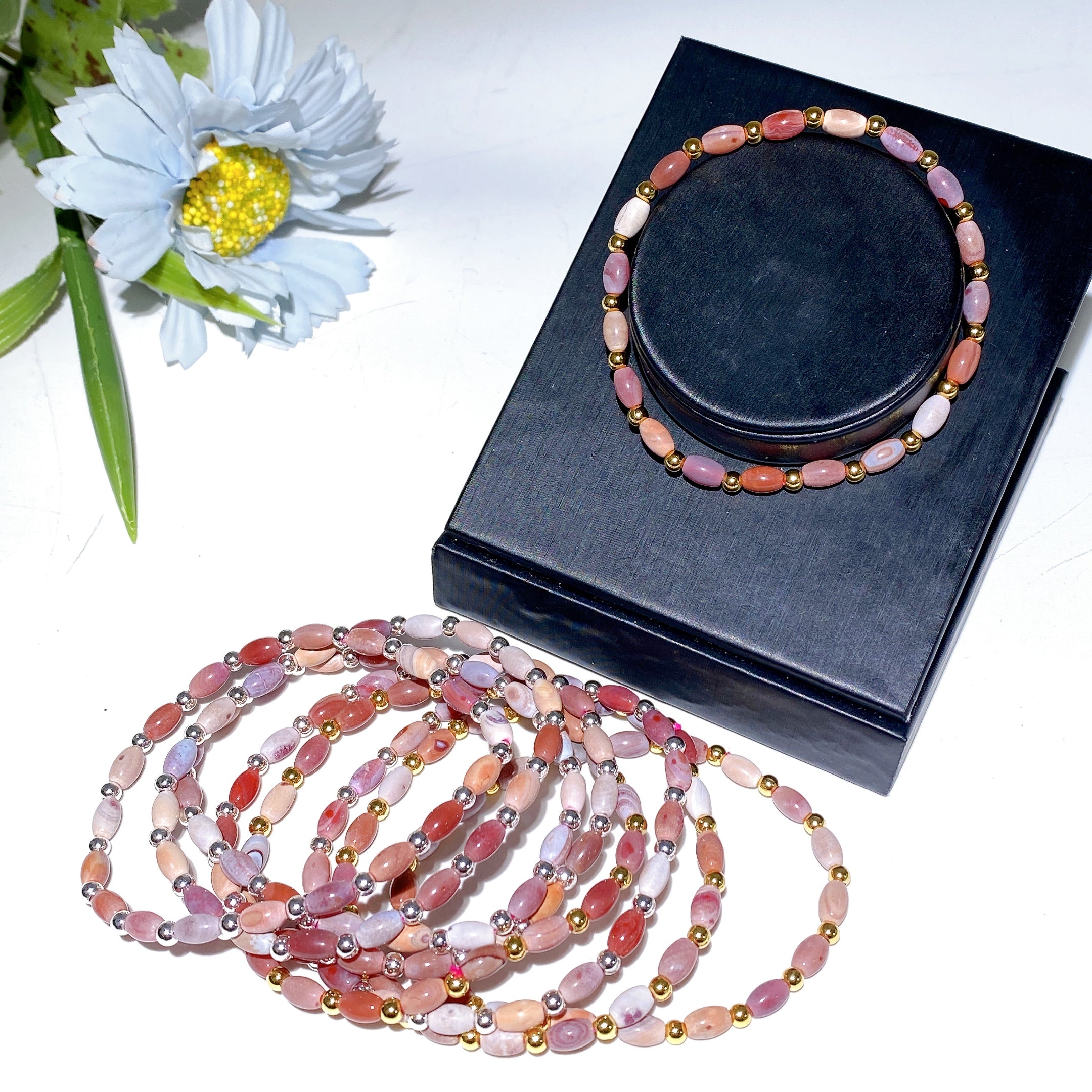6mm Agate Crystal Healing Bracelet for Emotional Balance