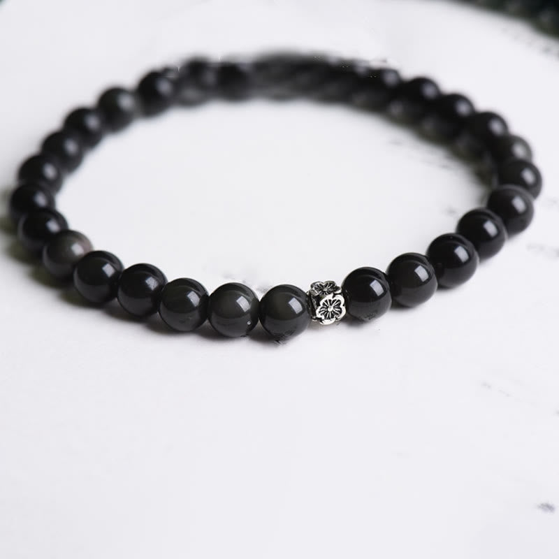6mm Black Obsidian Purification Bracelet