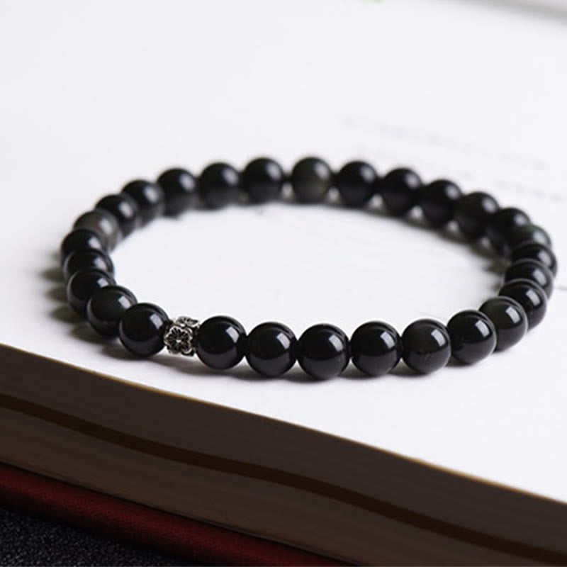 6mm Black Obsidian Purification Bracelet