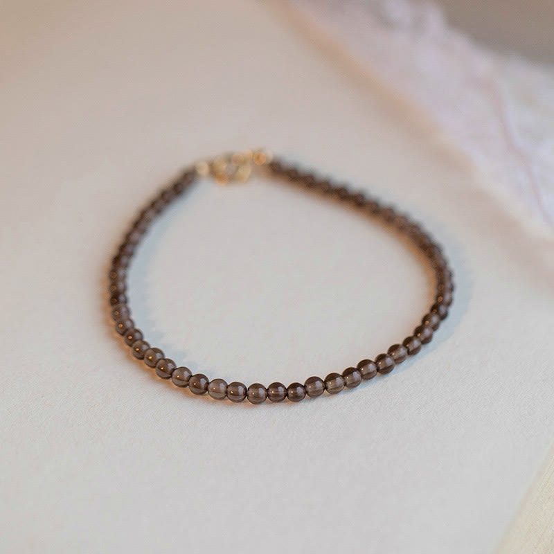 6mm Black Obsidian Success Bracelet for Resilience & Focus