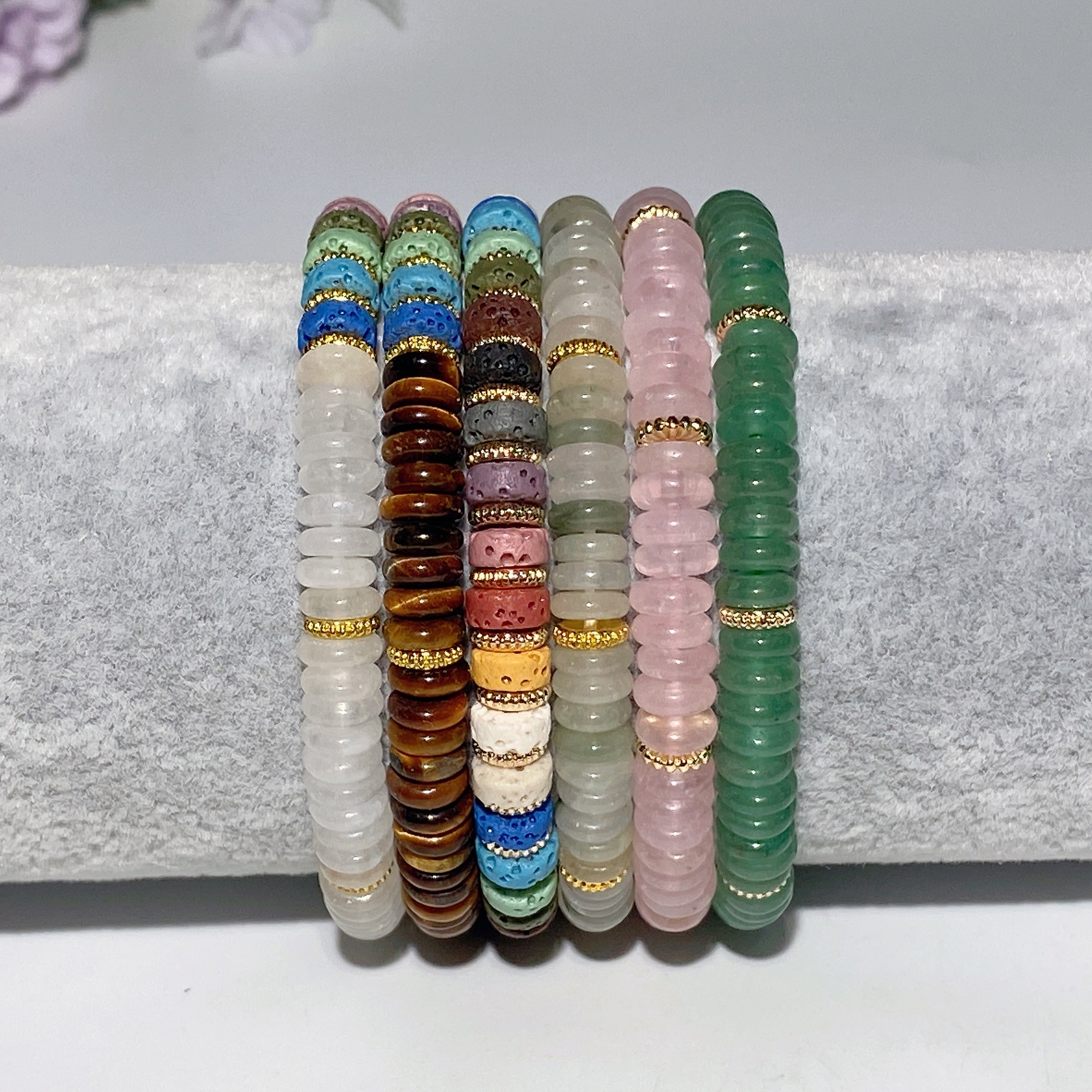 6mm Mixed Crystal Spiritual Healing Bracelet for Protection
