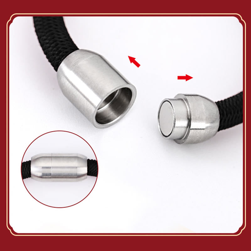 6mm Sterling Silver Dragon Luck Bracelet for Protection