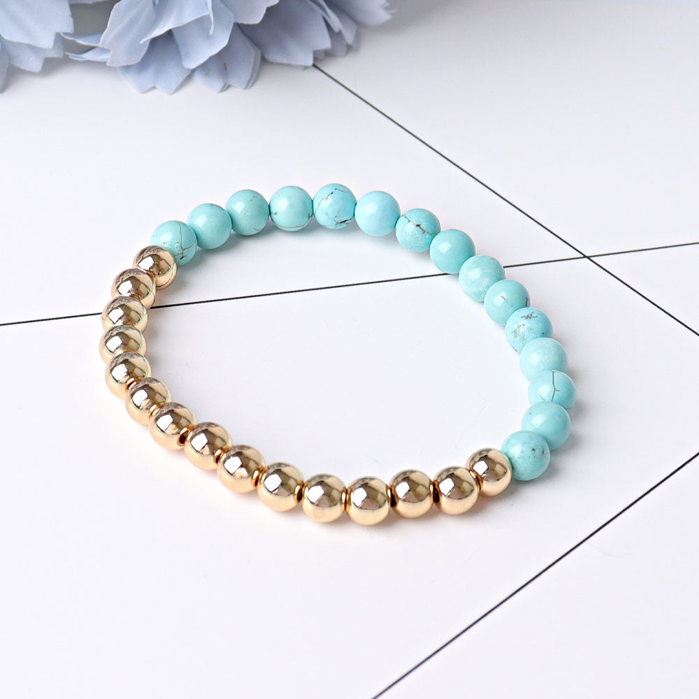 6mm Turquoise Crystal Healing Bracelet for Protection