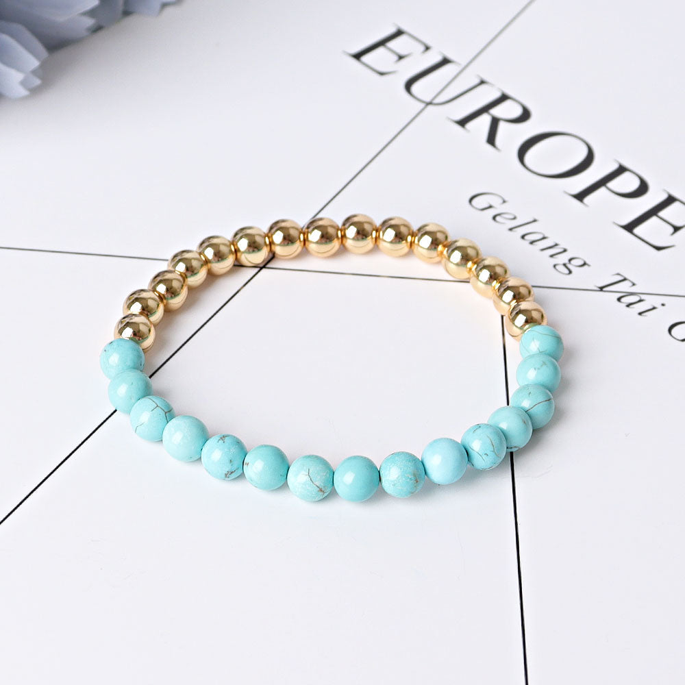 6mm Turquoise Crystal Healing Bracelet for Protection