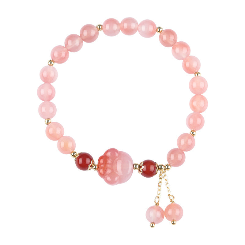 6mm Yanyuan Agate Cat Claw Paw Positive Bracelet