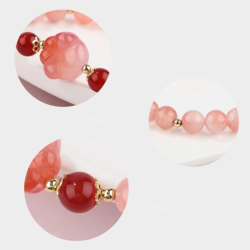 6mm Yanyuan Agate Cat Claw Paw Positive Bracelet