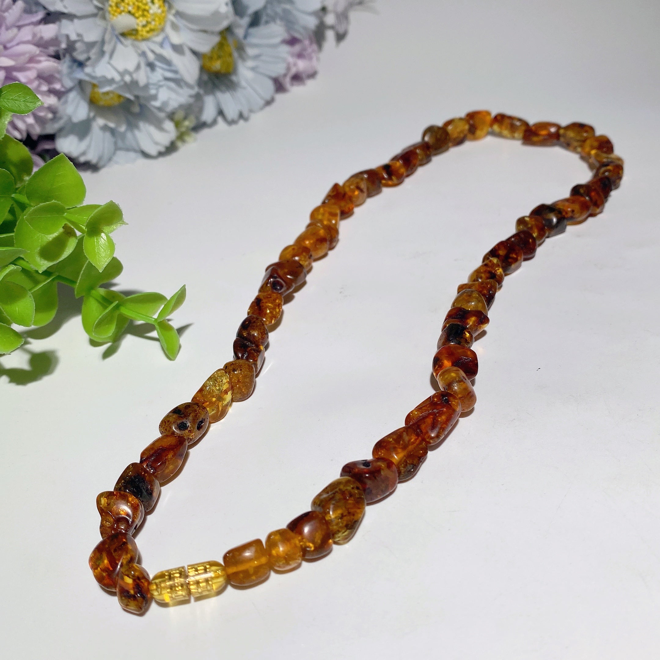 7-10mm Amber Chips Spiritual Healing Necklace