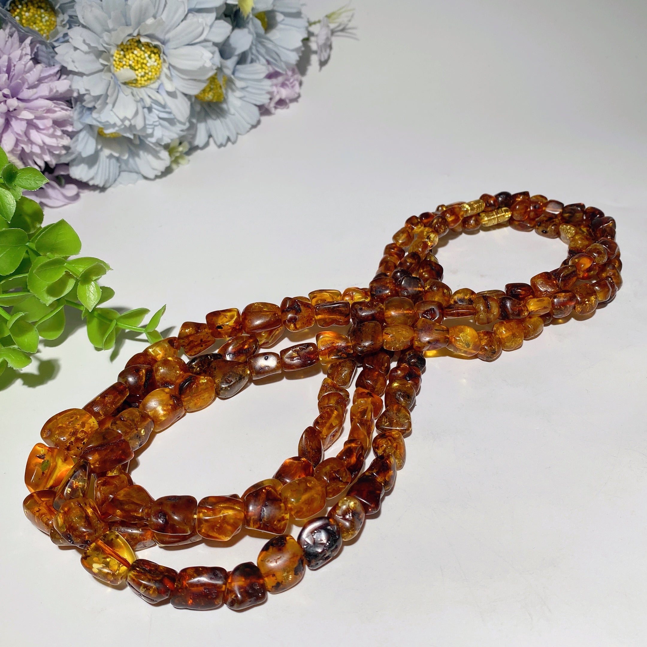 7-10mm Amber Chips Spiritual Healing Necklace