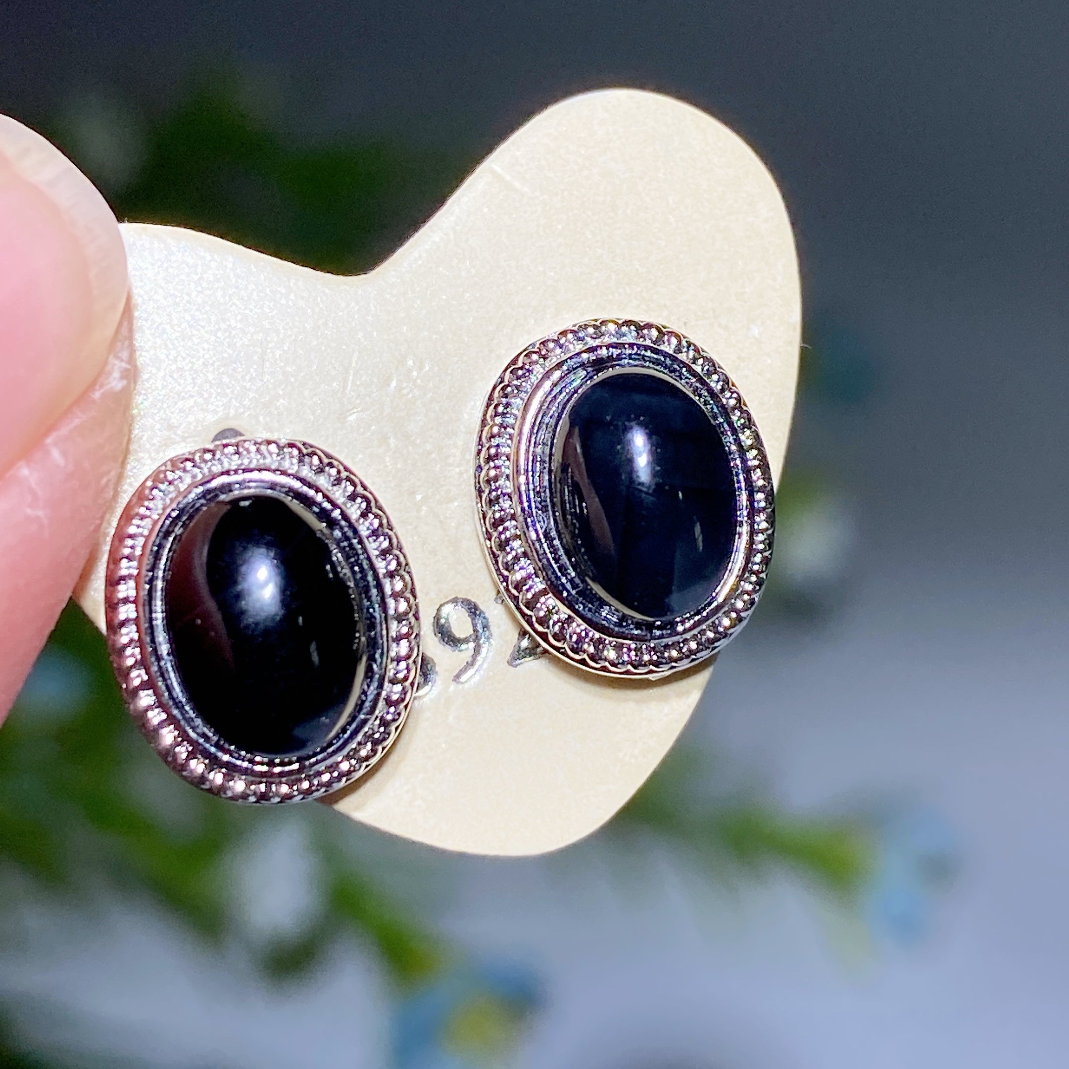 7-12mm Silver Crystal Stud Earrings for Healing & Balance