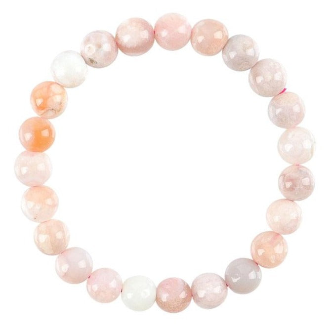 7.4mm Flower Agate Healing Bracelet for Emotional Balance