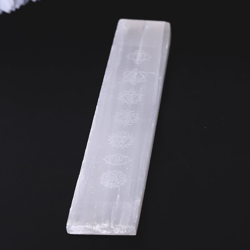 7.5 inch Selenite Chakra Wand for Meditation & Healing