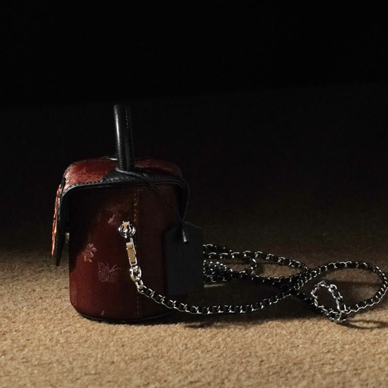 7.5cm Xiangyunsha Silk Auspicious Clouds Crossbody Bag