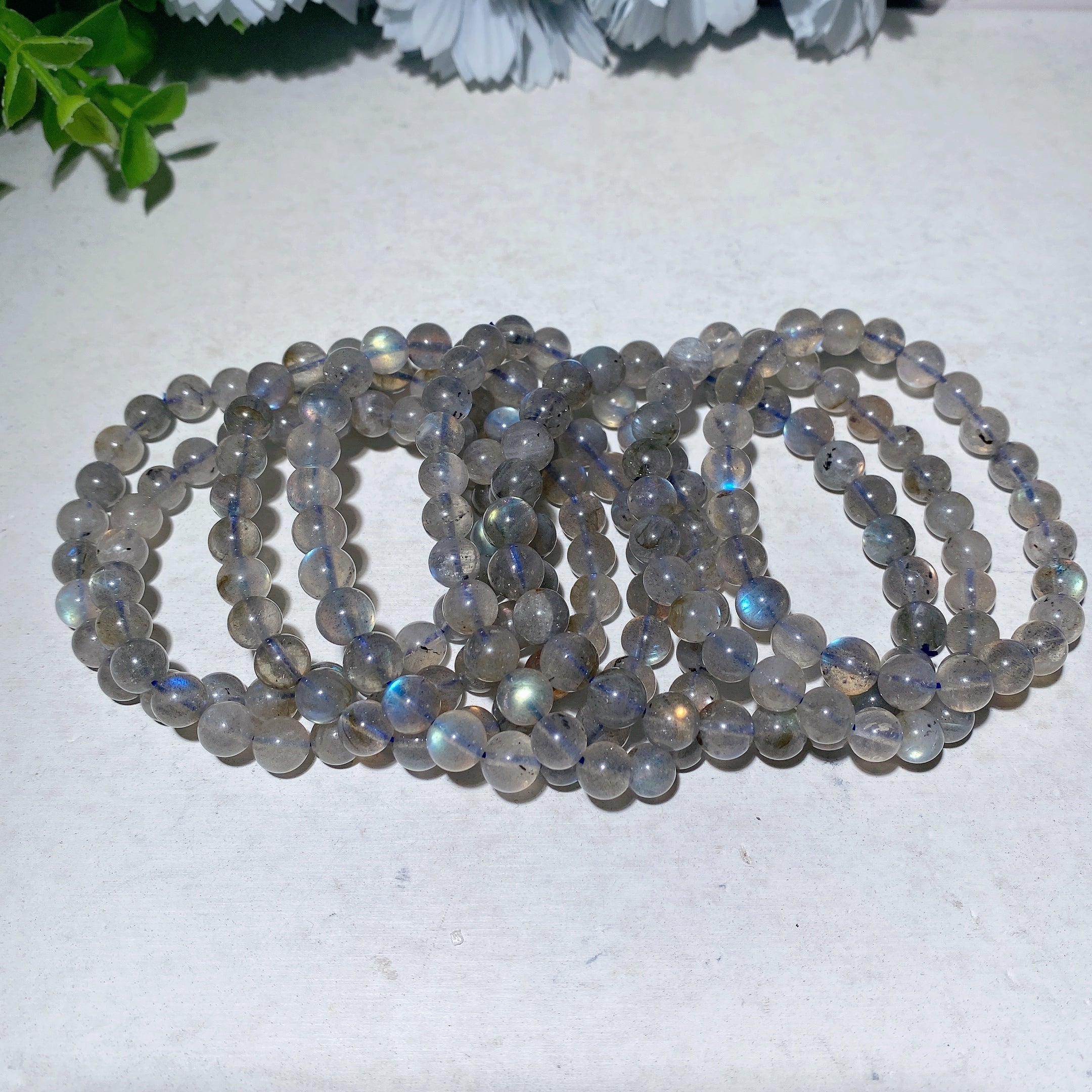 7-7.5mm Labradorite Healing Bracelet for Intuitive Energy