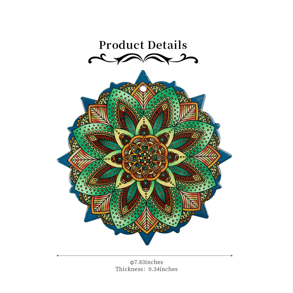 7.8" Ceramic Sunflower Design Pot Coaster for Tableware