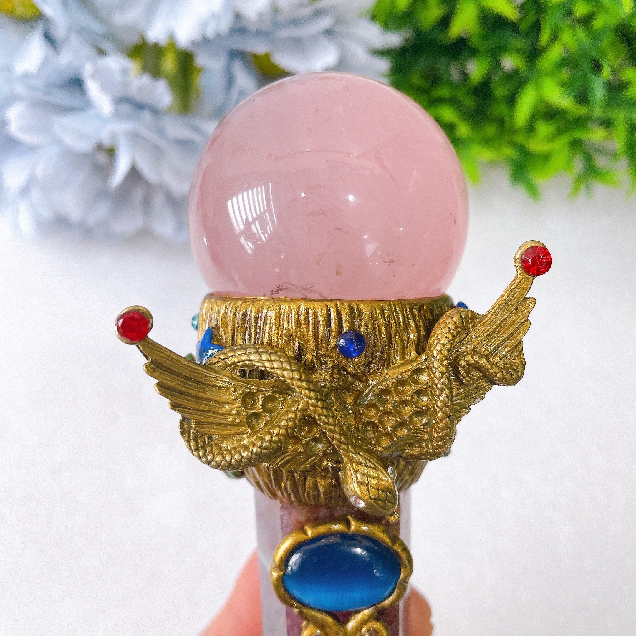 7-9 inch Fluorite Crystal Wand for Healing & Meditation