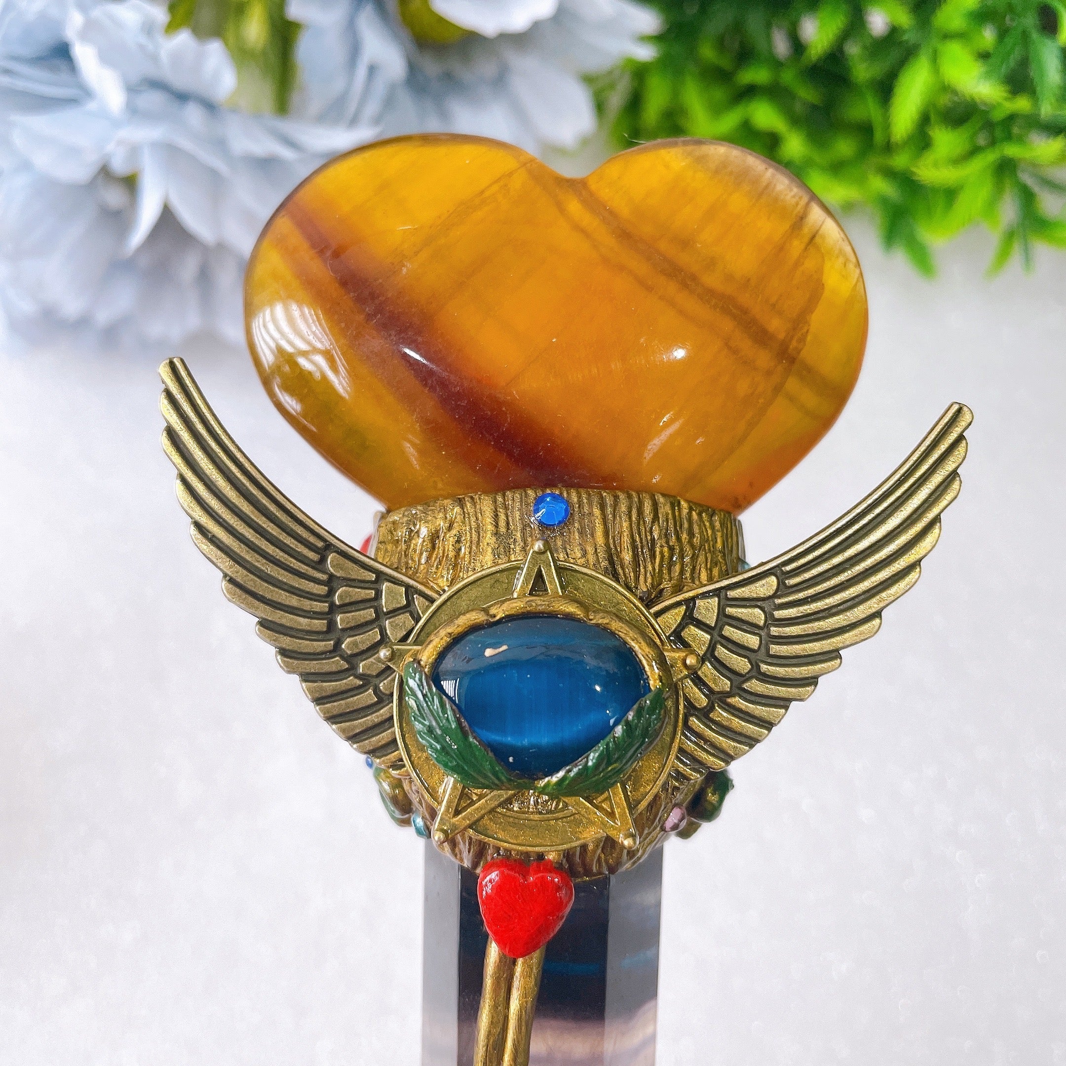 7-9 inch Fluorite Crystal Wand for Healing & Meditation