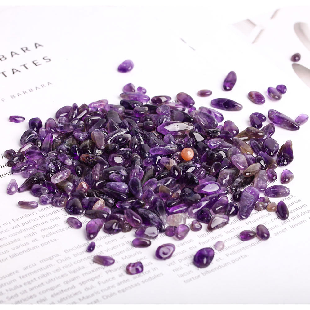 7-9mm Natural Brazilian Amethyst Healing Crystal Chips