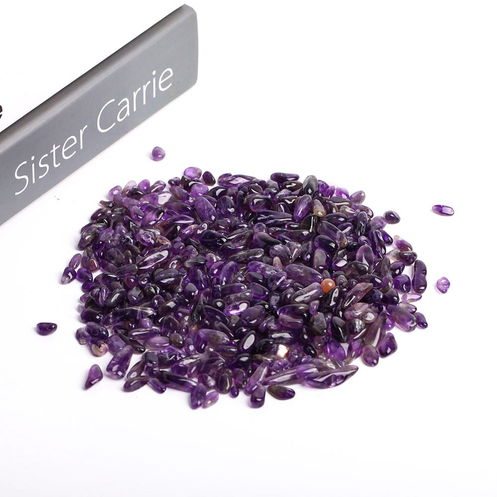 7-9mm Natural Brazilian Amethyst Healing Crystal Chips