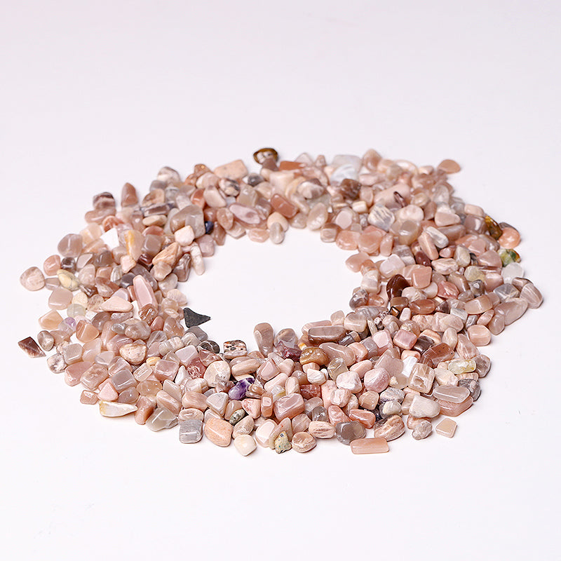 7-9mm Peach Moonstone Tumbled Stones for Decoration