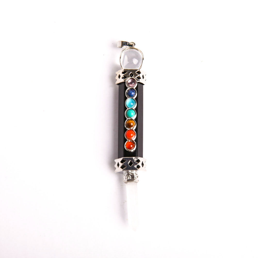 7 Chakra Crystal Jewelry Pendant 4 Inch Healing Necklace