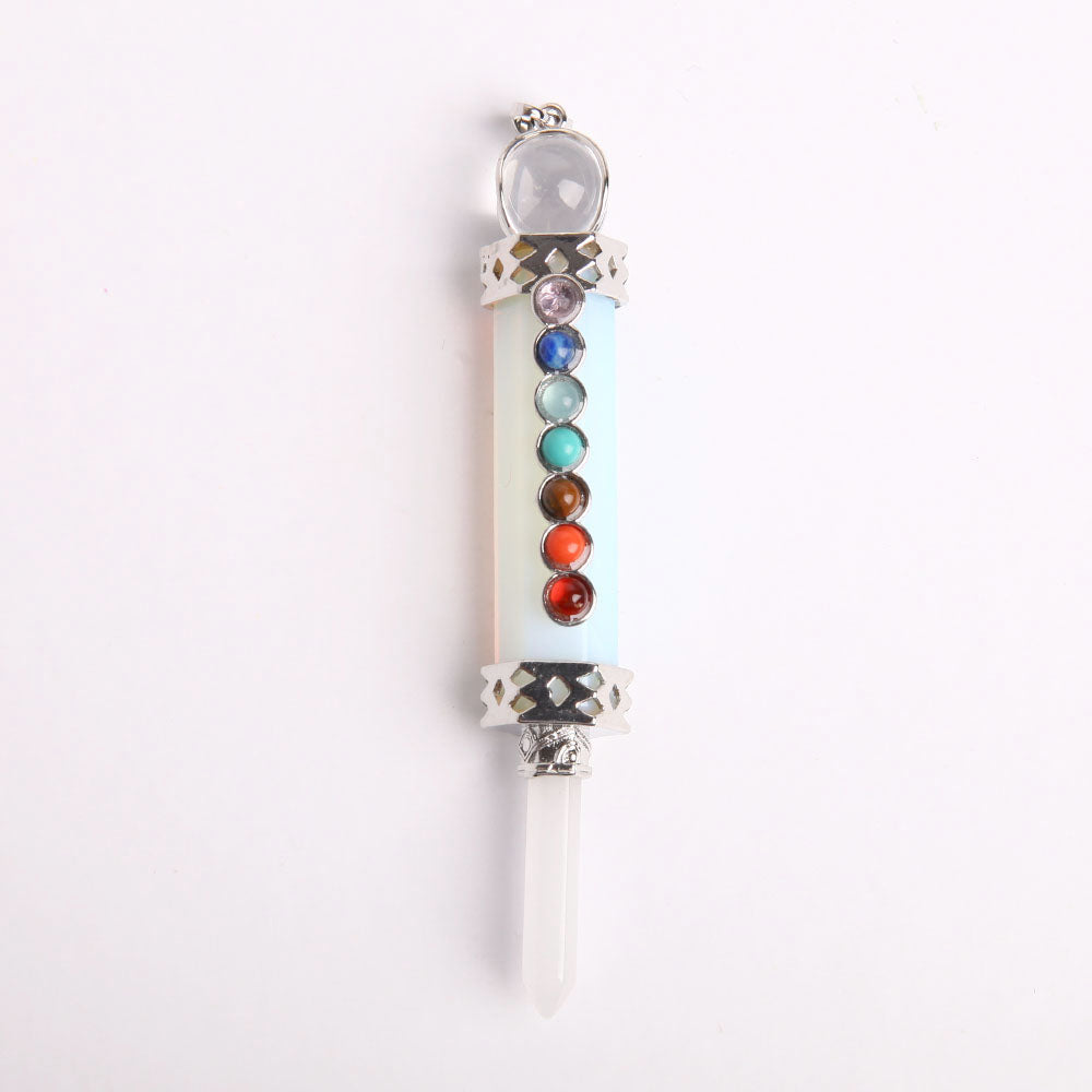 7 Chakra Crystal Jewelry Pendant 4 Inch Healing Necklace