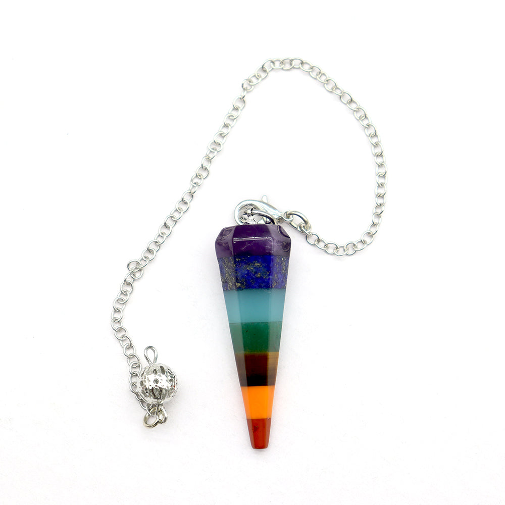 7 Chakra Energy Healing Crystal Pendulum 1.8" for Meditation
