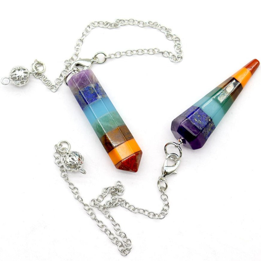 7 Chakra Energy Healing Crystal Pendulum 1.8" for Meditation