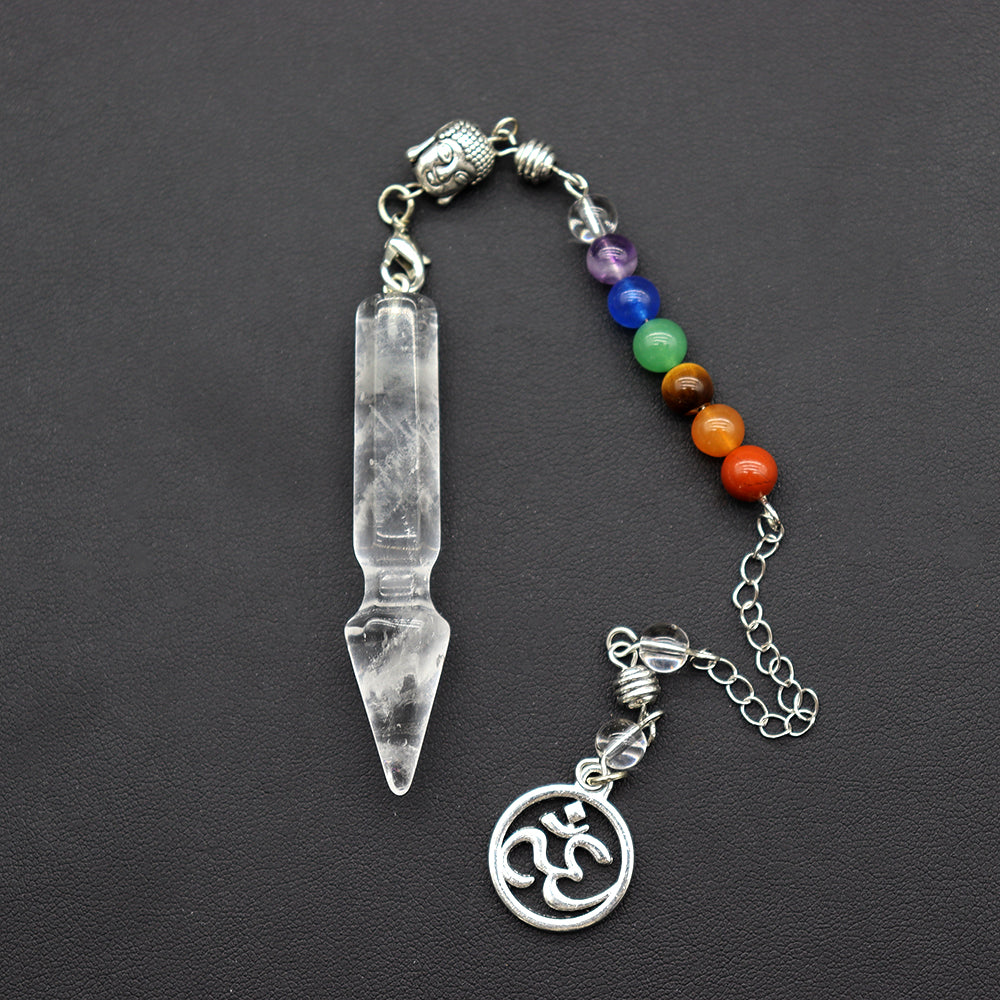 7 Chakra Healing Crystal Reiki Pendulum 2.37 inch Balance
