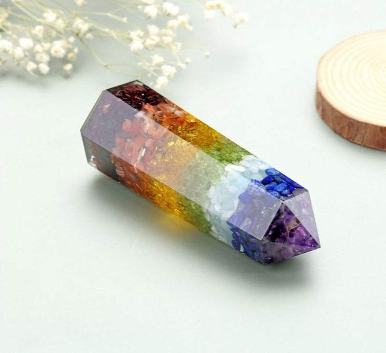 7 Layers Chakra Crystal Tower for Meditation Practice