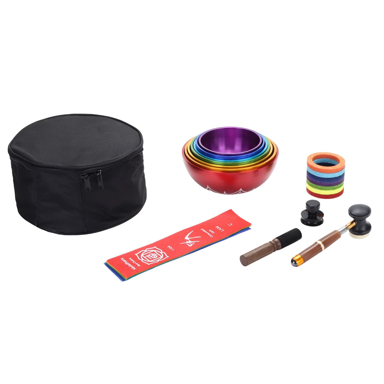 Planetary Tibetan Singing Bowl Set - 7 Pieces Chakra - OM Cosmic Frequencies