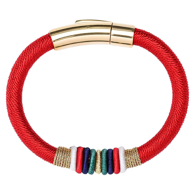 Five Elements Red String Bracelet | King Kong Knot, Protection & Luck