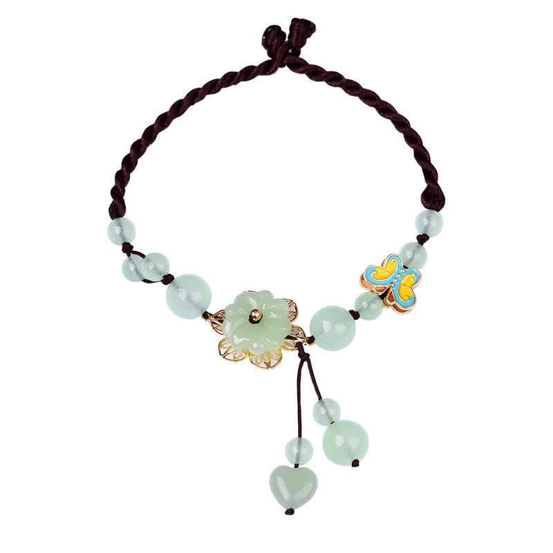 Jade Spiritual Luck & Abundance Charm Anklet for Prosperity 23cm