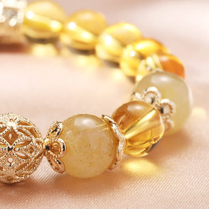 Citrine Generosity Prosperity Bracelet 16cm Elastic