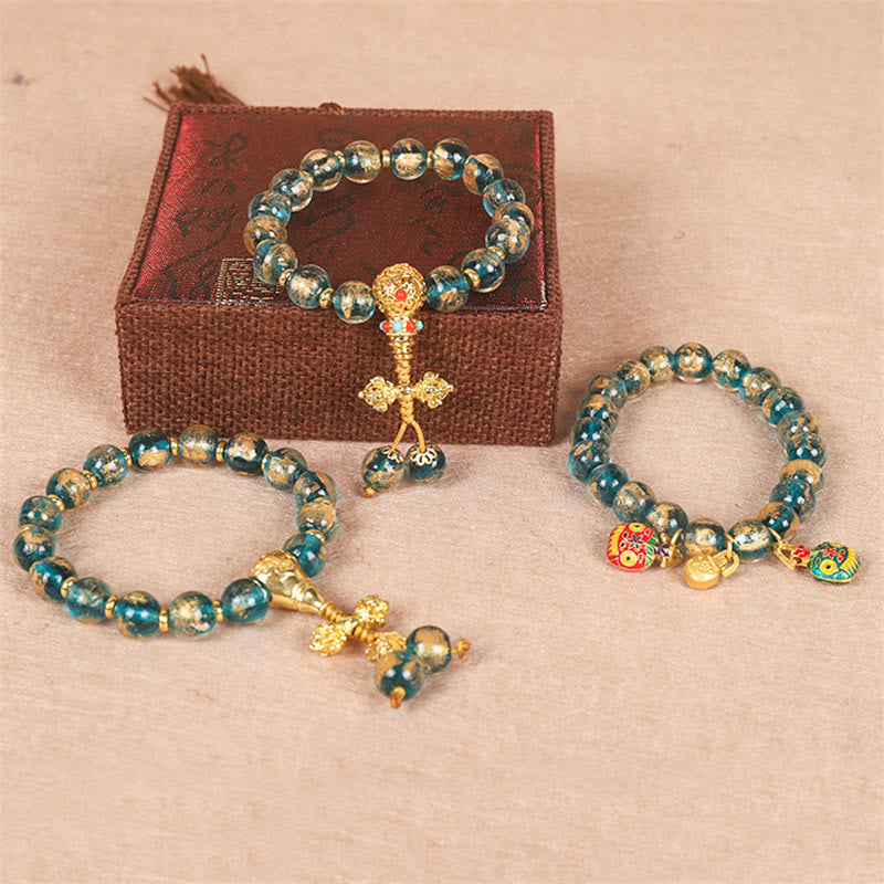 10mm Turquoise Dorje Strength Bead Bracelet