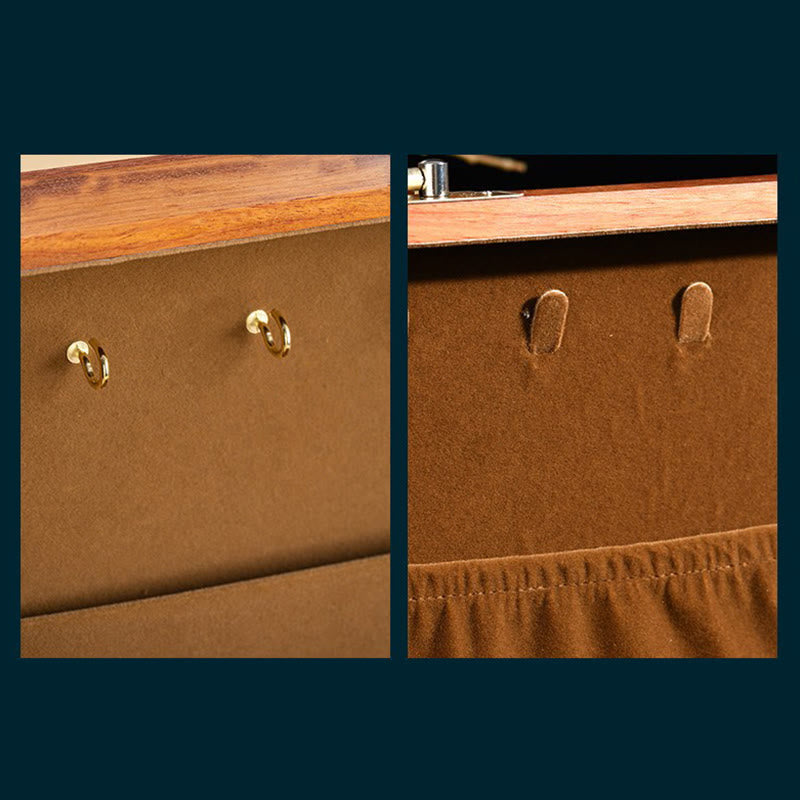 Antique Red Sandalwood Rosewood Handmade Jewelry Storage Box