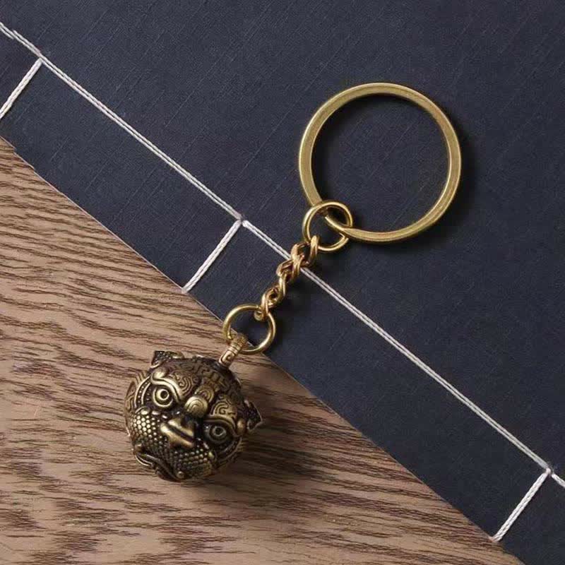 Copper Pixiu Wealth Key Chain – Luck & Protection Talisman