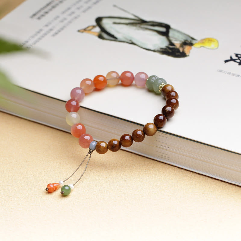 8mm Kuka Seed Yanyuan Agate Hetian Jade Protection Bracelet