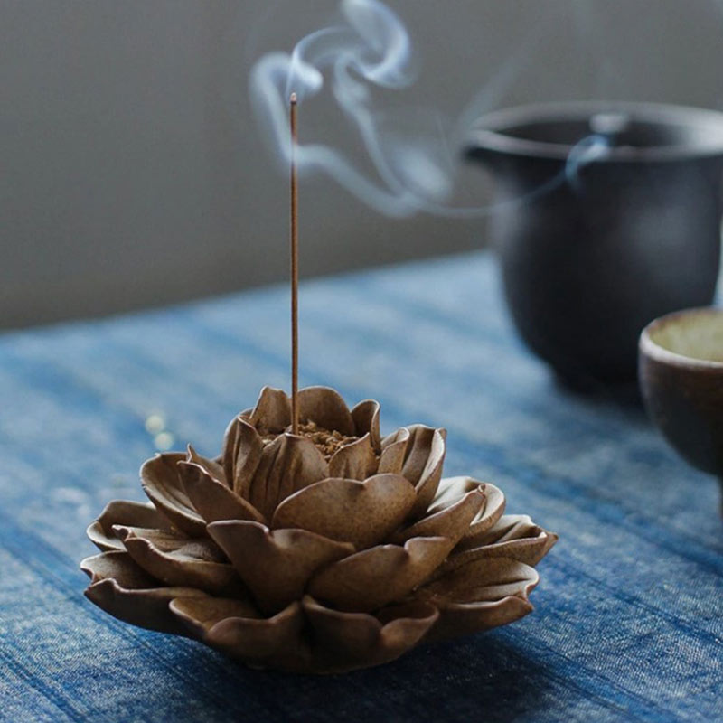 Lotus Tibetan Backflow Meditation Incense Burner