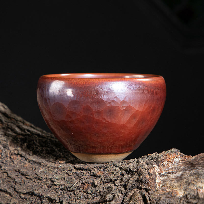 Handmade Lotus Design Ceramic Tea Cup for Kung Fu Tea Ceremony