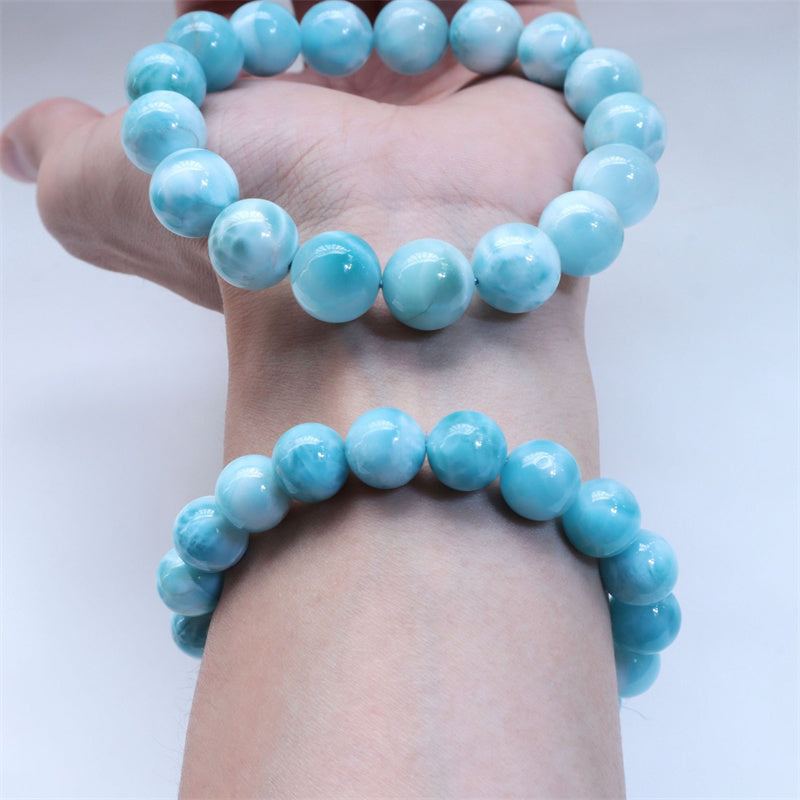 Larimar Wisdom Confidence Bracelet 8mm Natural Stone