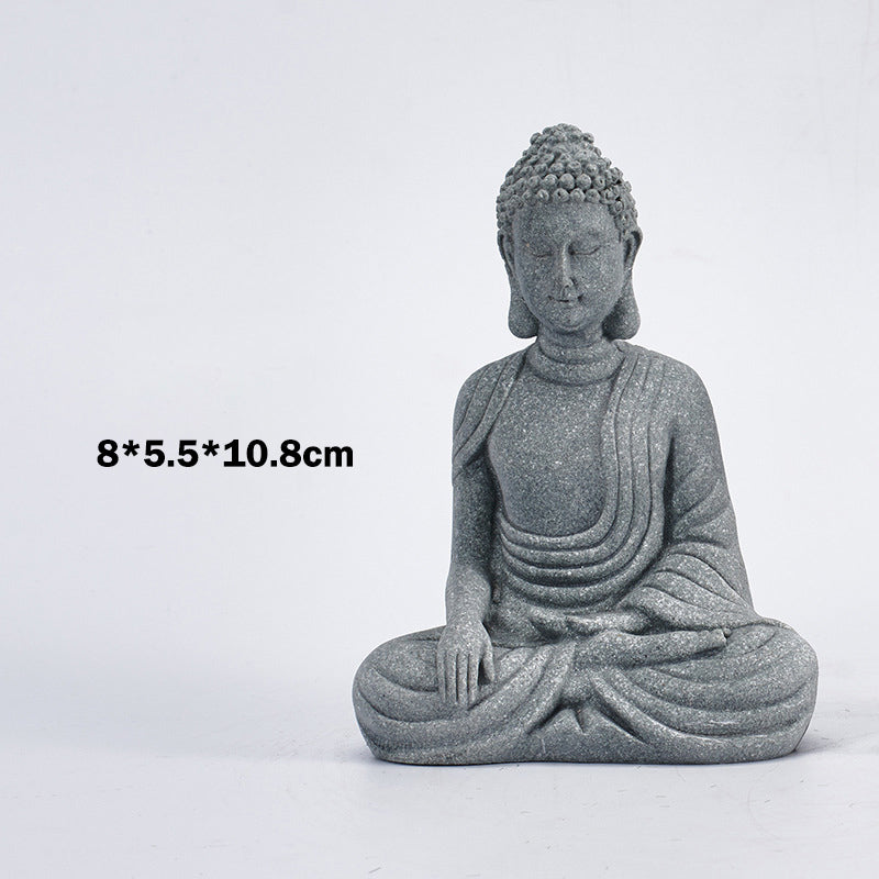 Natural Sandstone Buddha Statue | Meditation Compassion Decor