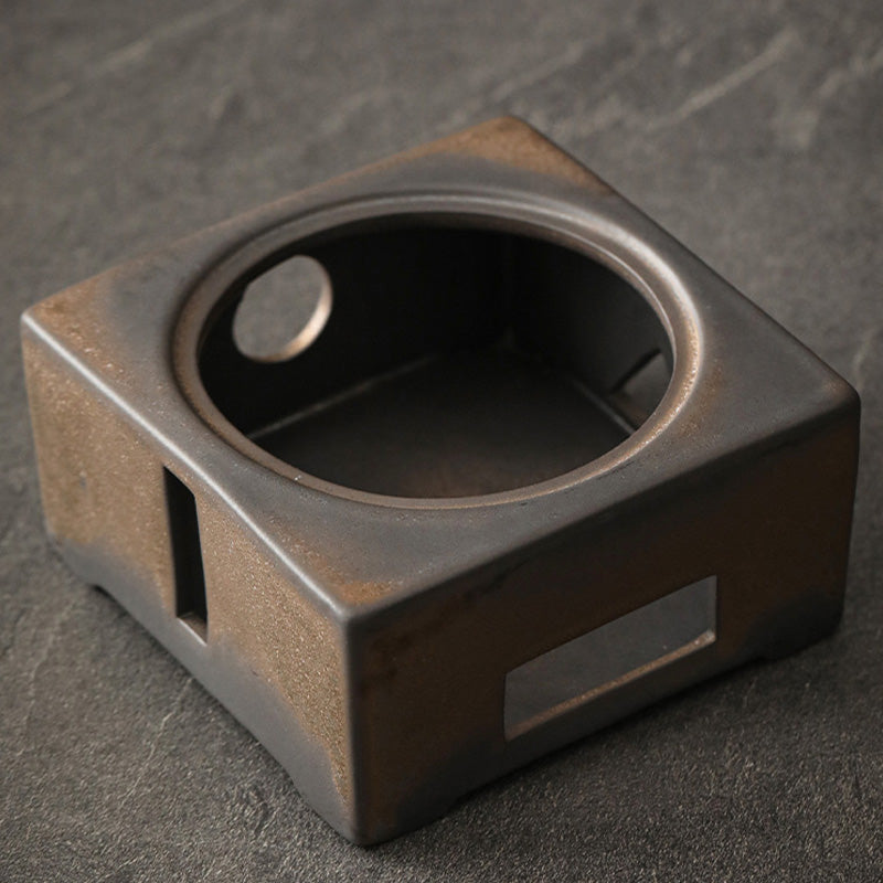 700ml Retro Brown Ceramic Gongfu Teapot with Base