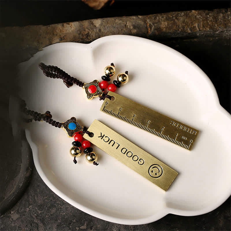 Feng Shui Yin Yang Bagua Balance Keychain Copper Brass