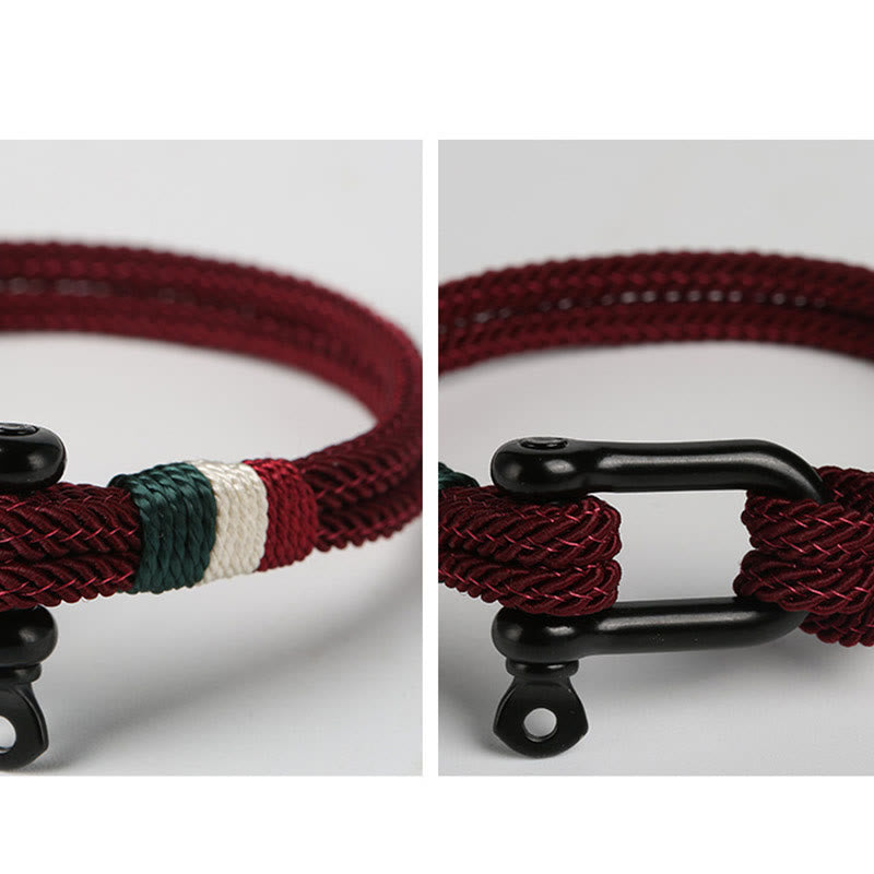 Red String Bracelet with Stainless Steel Buckle for Luck & Protection